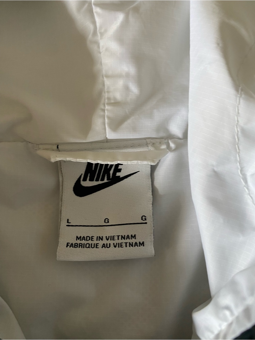 Nike Black and White Hooded Windbreaker Jacket - Picture 6 of 7
